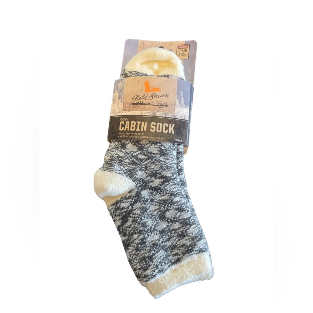 Field & Stream Aloe Infused Cabin Sock New In Package OS